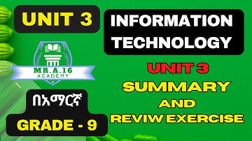 IT GRADE 9 UNIT 3 PART 4/THEORETICAL OVERVIEW OF EXERCISES IN MICROSOFT OFFICE:REVIEW EXERCISE UNIT2