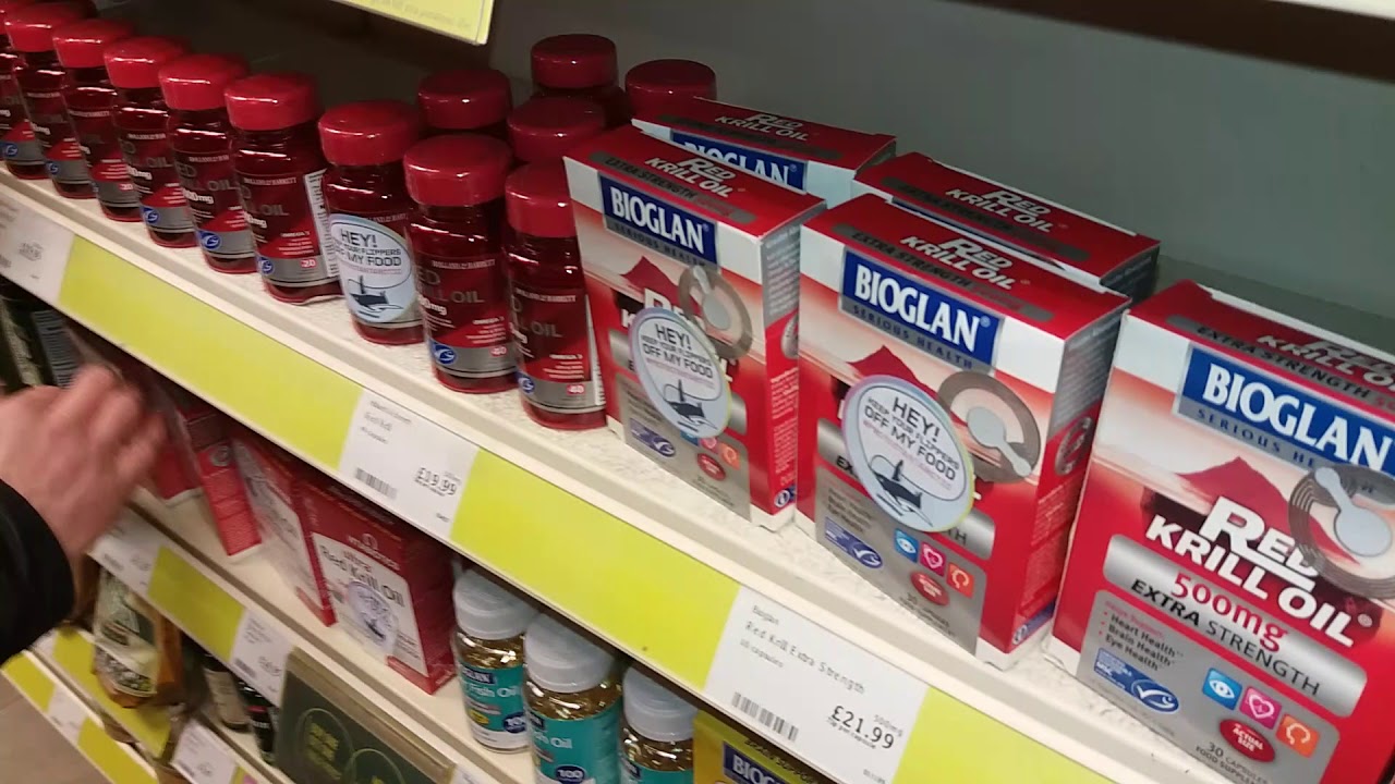 Huddersfield Holland & Barrett and krill oil YouTube