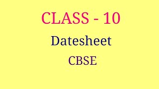 Updated CBSE Board Class 10th 12th Datesheet 2020 Exam Timetable/ Schedule/ Scheme |