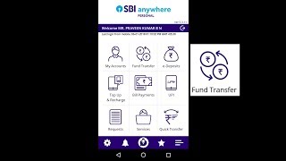 SBI AnyWhere - How to Transfer Money to Another Account - IMPS,NEFT, Direct Transfer
