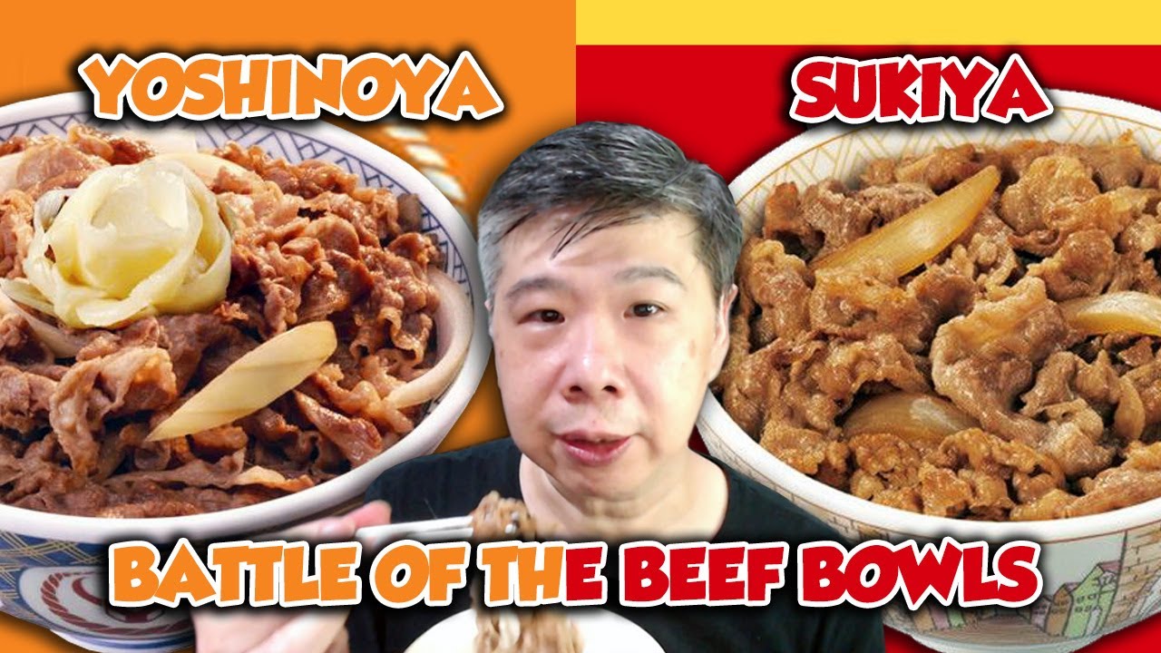 Yoshinoya vs Sukiya Battle of the Beef Bowls YouTube