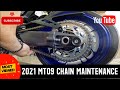 2021 Yamaha MT09 Chain Maintenance & Adjustments