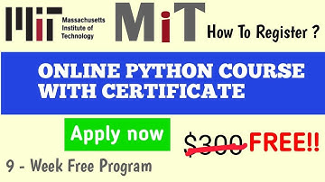 M.I.T Free PYTHON COURSE With Certificate | Specially For Engineering Students | Grab it Fast🤩😁