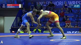1/4 FS - 65 kg: R. ROHIT (IND) v. N. GRAHMEZ (MDA)
