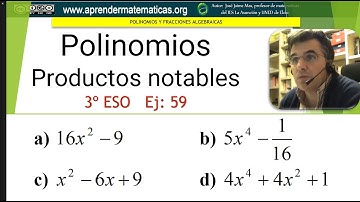Productos notables. 4eso 02 polinomios 04 identidades notables. José Jaime Mas.