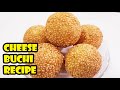 Soft  cheese buchi recipe  how to make buchi with cheese filling  sesame balls recipe