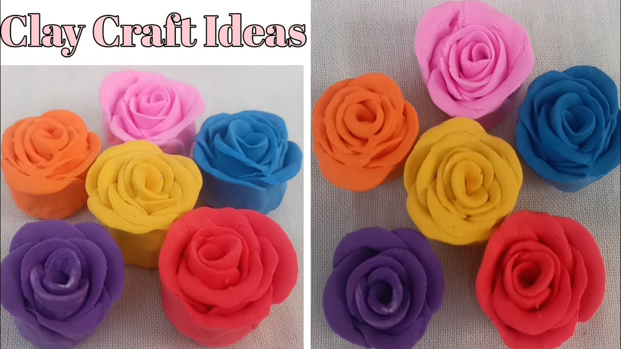Clay Craft Clay Craft Ideas 😱 Clay flower making Clay ideas air