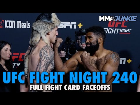 UFC Fight Night 240 Full Fight Card Faceoffs From Las Vegas