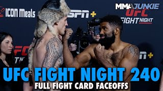 UFC Fight Night 240 Full Fight Card Faceoffs From Las Vegas