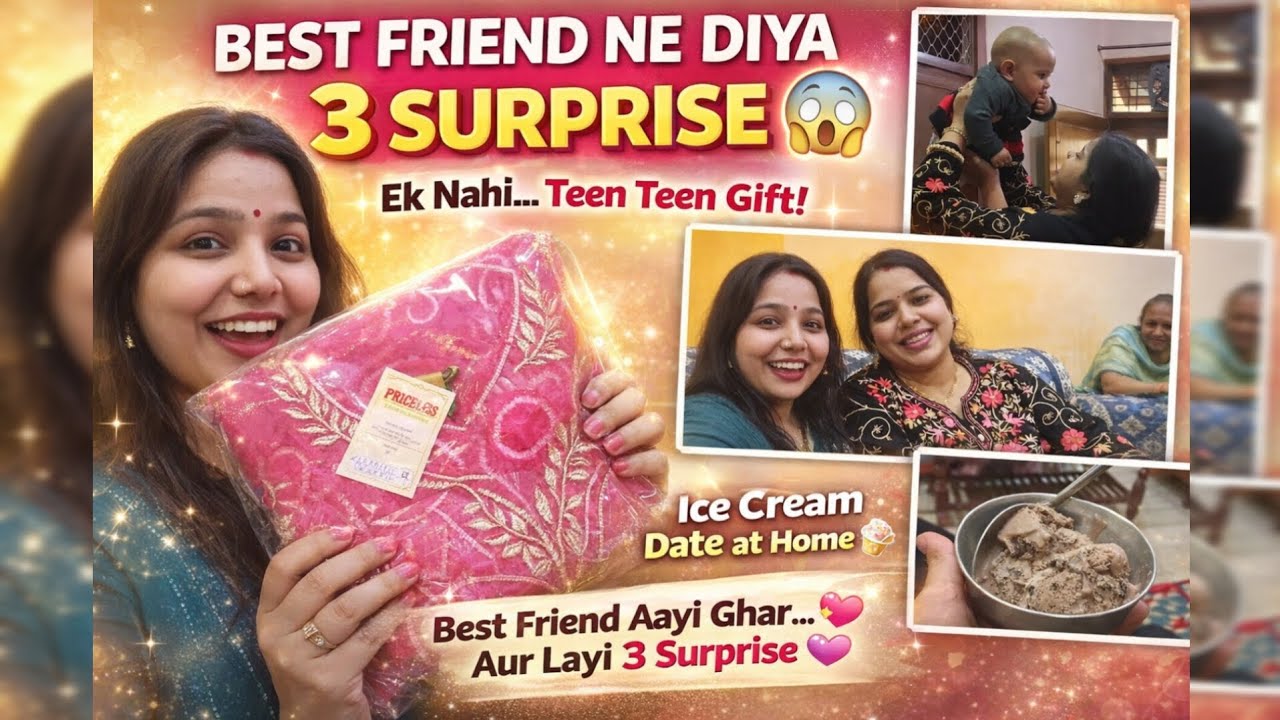 Best friend ne diya 3 surprise😱/ek nhi teen teen gift🎁/jaate jaate Anki gussa ko gai @ZindagiMoment 