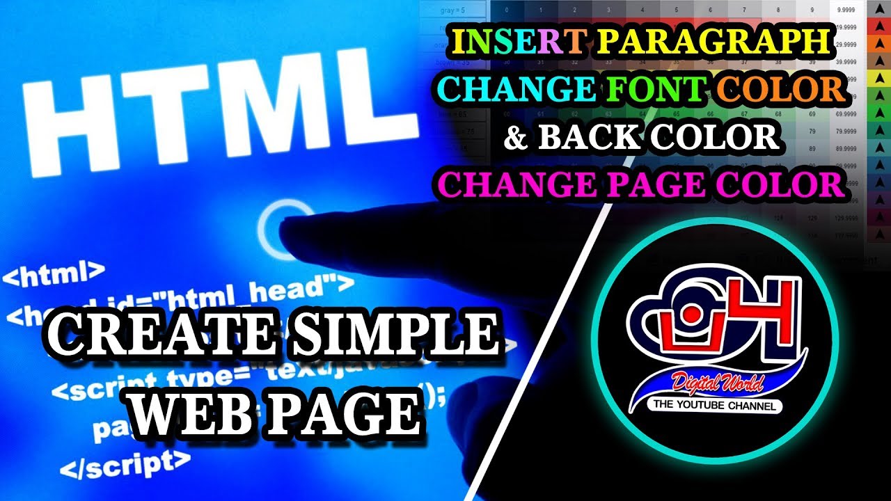 Create web page using HTML - Insert Paragraph, Change font color ...