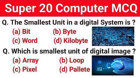 Super 20 Computer MCQ | Computer Important Questions for all competitive exam