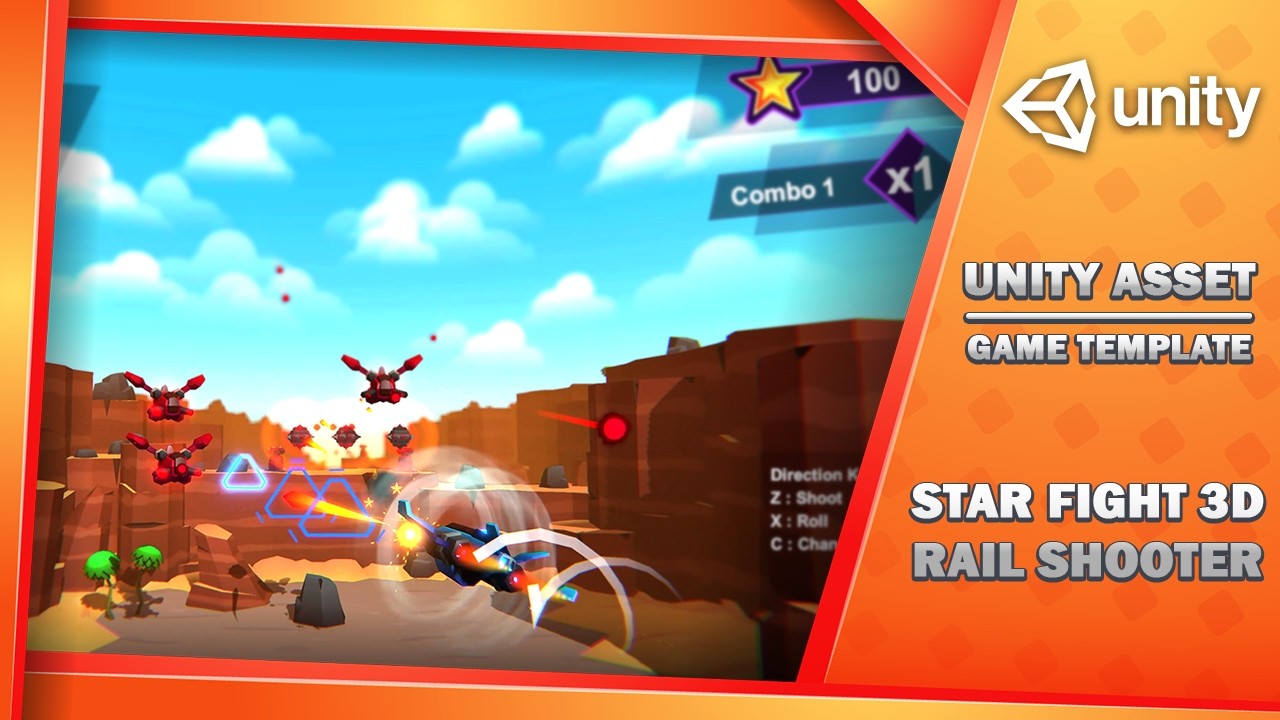 Star Fight 3D (Rail Shooter) - Game Template, video preview 7