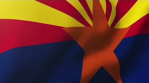 Arizona Flag Waving In The Wind. Looping Sun Rises Style. Animation Loop Stock Animation