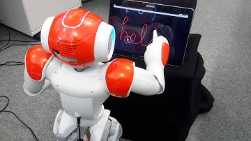 Nao writing: Nao robot writes on a tablet via ROS