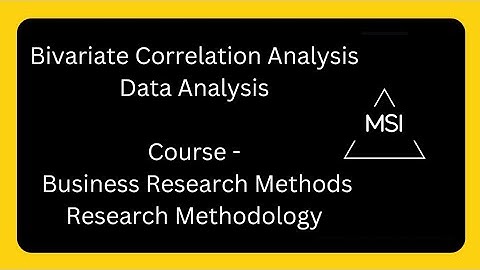 Bivariate Correlation Analysis; Data Analysis #researchmethodology