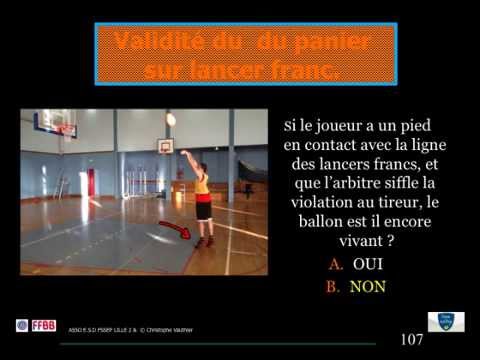Christophe Vauthier - l'arbitrage en Basket - formation en ligne : QUIZ  ARBITRAGE