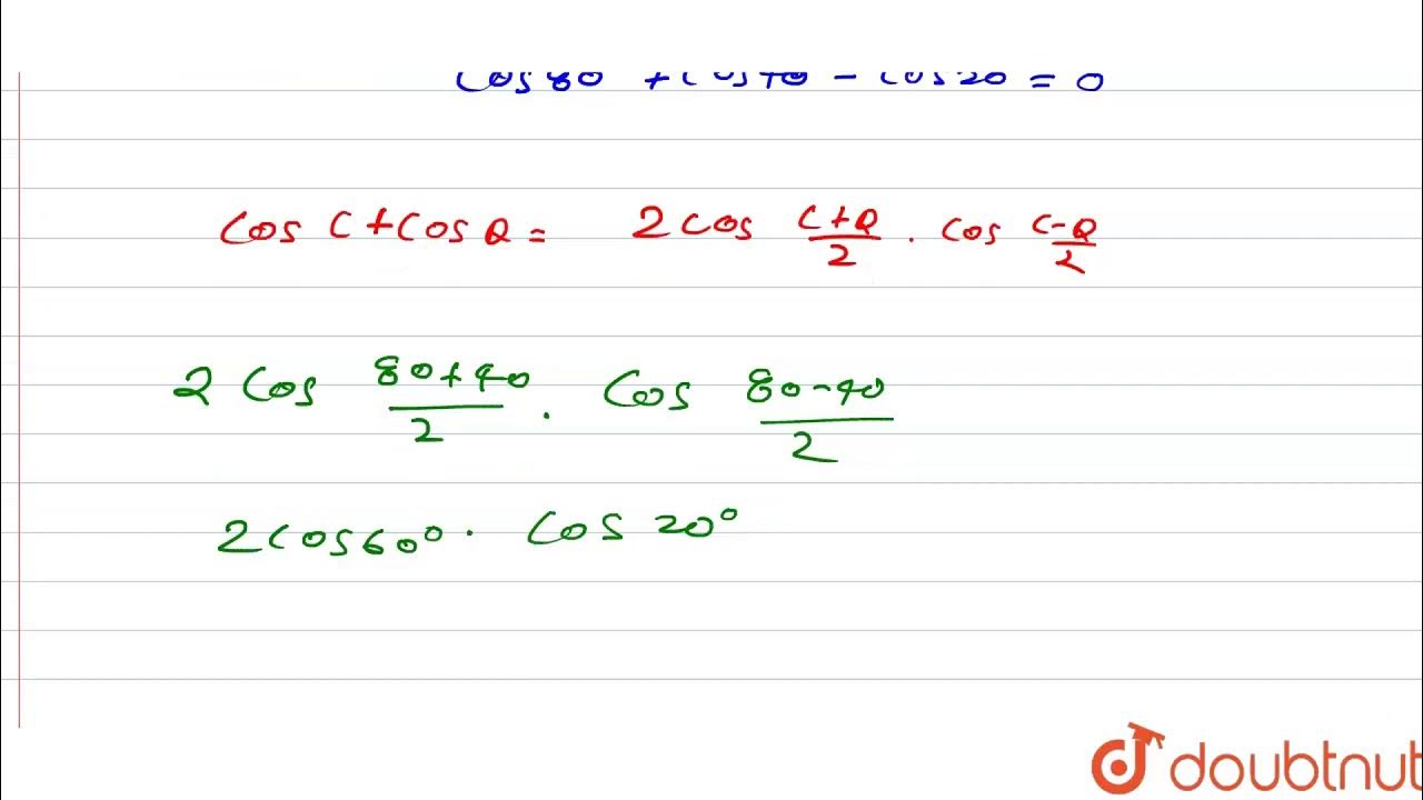 Cos 80 Cos 40 Cos 20 0 YouTube cos-80-cos-40-cos-20-0-youtube