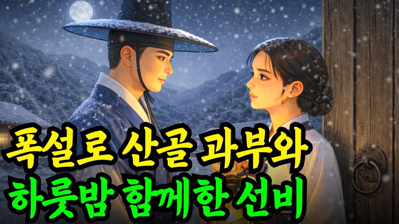 폭설로 산골 과부집에서 하룻밤 함께한 정체를 숨긴 임금님...그날밤 생긴일은?...야담 옛날이야기 설화 전설 신화 민담