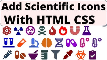 How to Add Scientific Icons On Webpage By HTML CSS | Font Awesome 5 Science Icons Bangla | Part: 08
