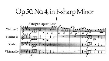 Joseph Haydn - Hob. III:47, String Quartet Op. 50 No. 4 in F-sharp minor w/ sheet music