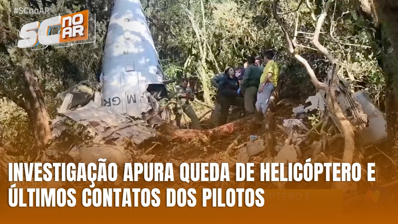 Investigação busca esclarecer queda de helicóptero na Serra Catarinense