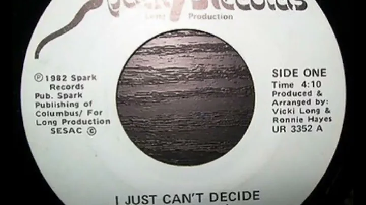 EXCLU ! Vicki R Long - I just can't decide (spark ...