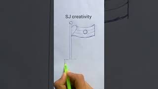 🇮🇳Indian Flag Drawing || Very easy || #shorts #IndianFlag #SJcreativity