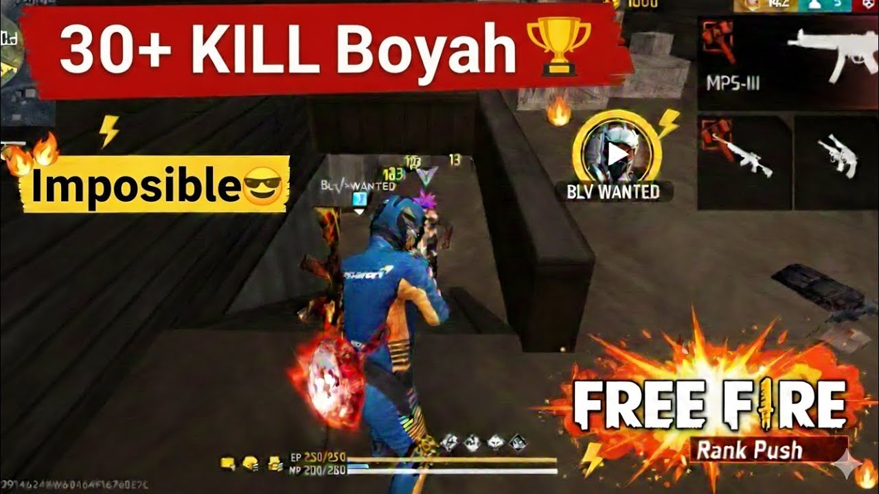 30+ KILL MACHINE! 🎯 Insane Solo vs Squad Rank Push in Garena Free Fire 