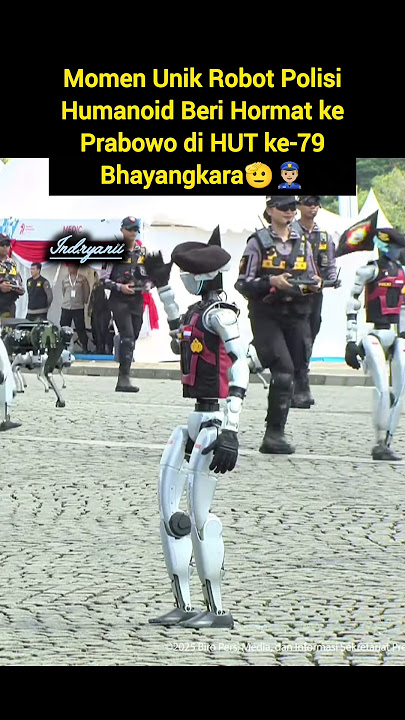 police robot salutes Prabowo 🫡 #indonesia #prabowo #prabowosubianto #robot #police