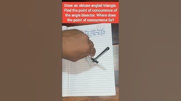 Find the point of concurrence of the angle bisector. Where does the point of concurrence lie?#shorts