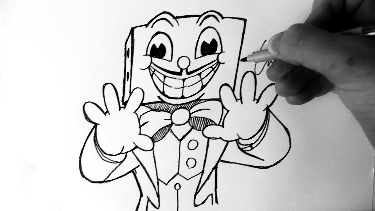 King Dice, How to Draw, Cuphead, game, xbox one, devil, mugman, desenhos, d...
