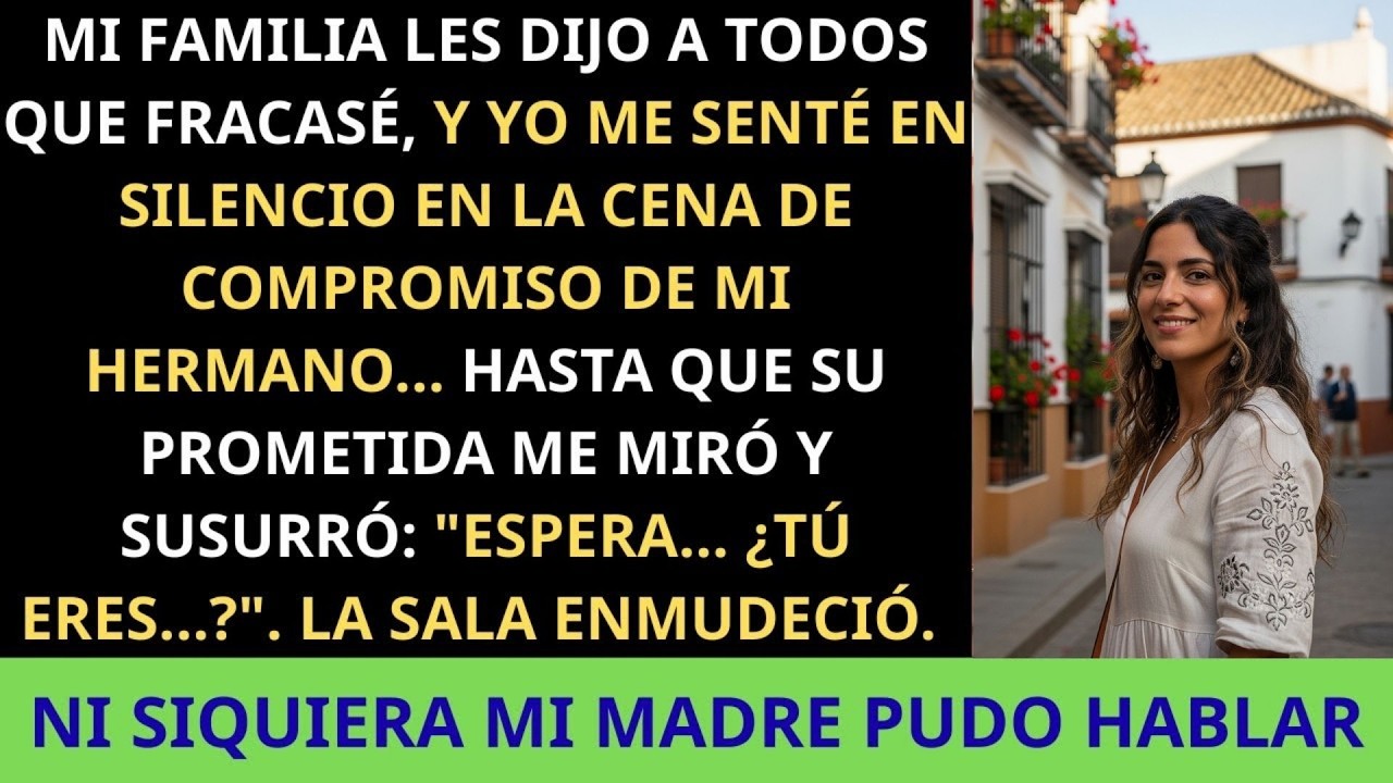Mi familia dijo que fracasé — hasta que la prometida de mi hermano me miró y dijo: 