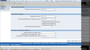 Oracle financials Functional General Ledger Part 7