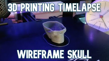 COOL 3D Printing TIMELAPSE - Wireframe Skull - Octolapse on Ender 3 V2