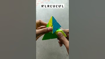 Pyraminx Cube last layer algorithm. flipped edge solution