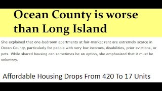 Ocean County, New Jersey is No Place For People With Disabilities