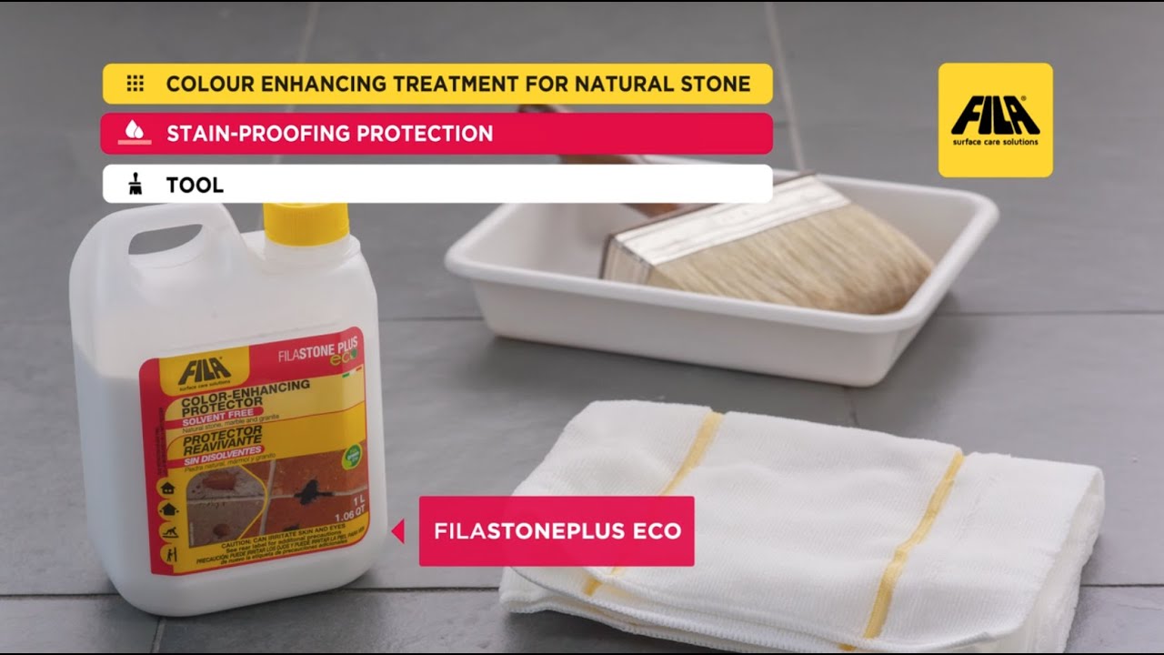 FILASTONE PLUS ECO: Solvent-free Colour-Enhancing Stain Protector - YouTube