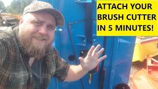 Attaching a brush cutter to your tractor  how to install a field mower/bush hog