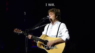 Paul McCartney - I Will (Sub español e inglés) | France 2011 HD