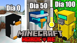 ⚪ SOBREVIVÍ 100 Días SIENDO UN PINGÜINO en Minecraft HARDCORE #calentamientoglobal #cambioclimatico