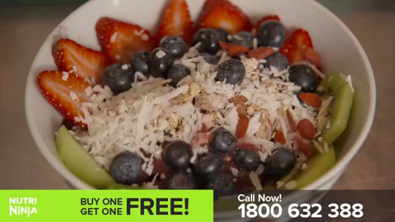 Nutri Ninja Recipe How to Make an Acai Bowl with Acai & Fruits YouTube