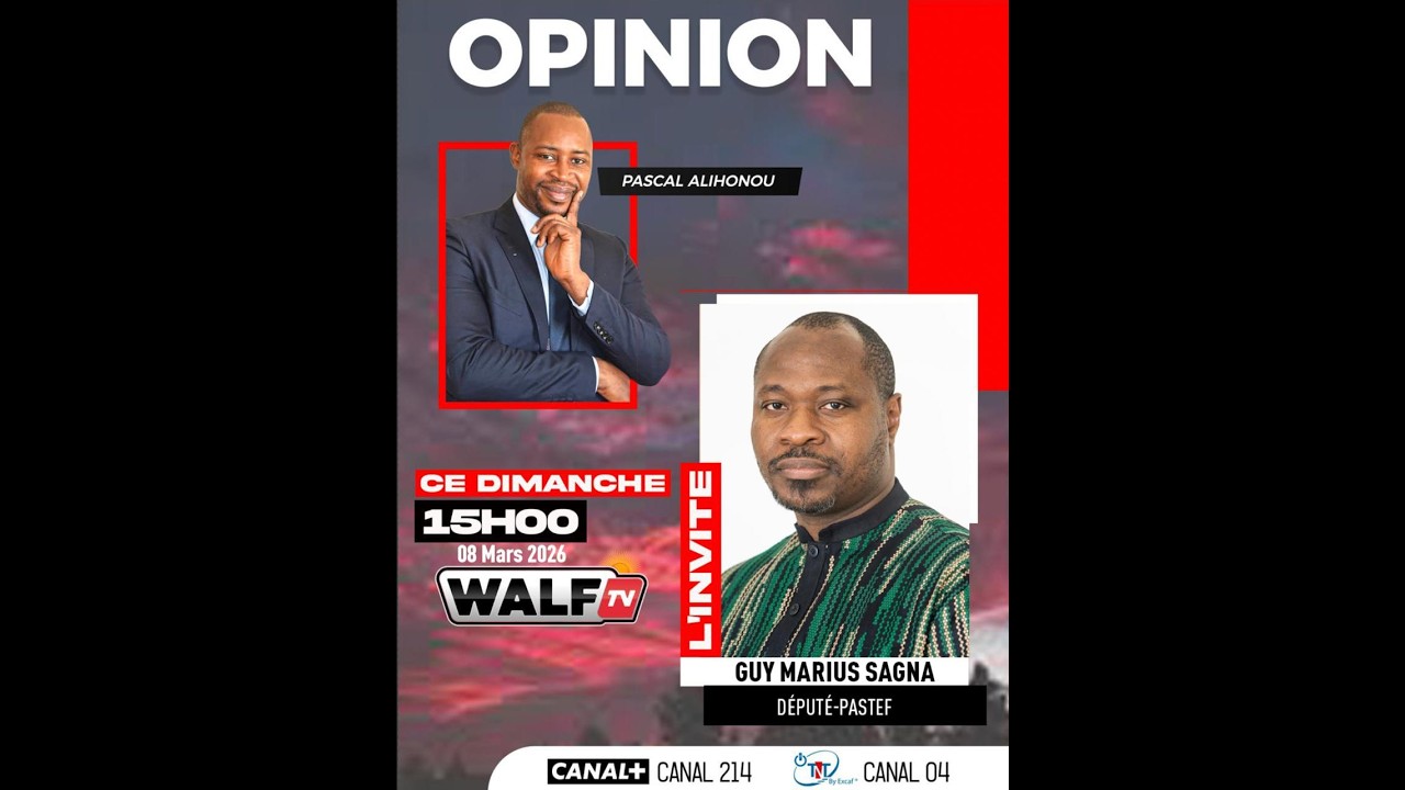 Guy Marius Sagna est l’invité de Pascal ALIHONOU Opinion de ce Dimanche 08 Mars 2026