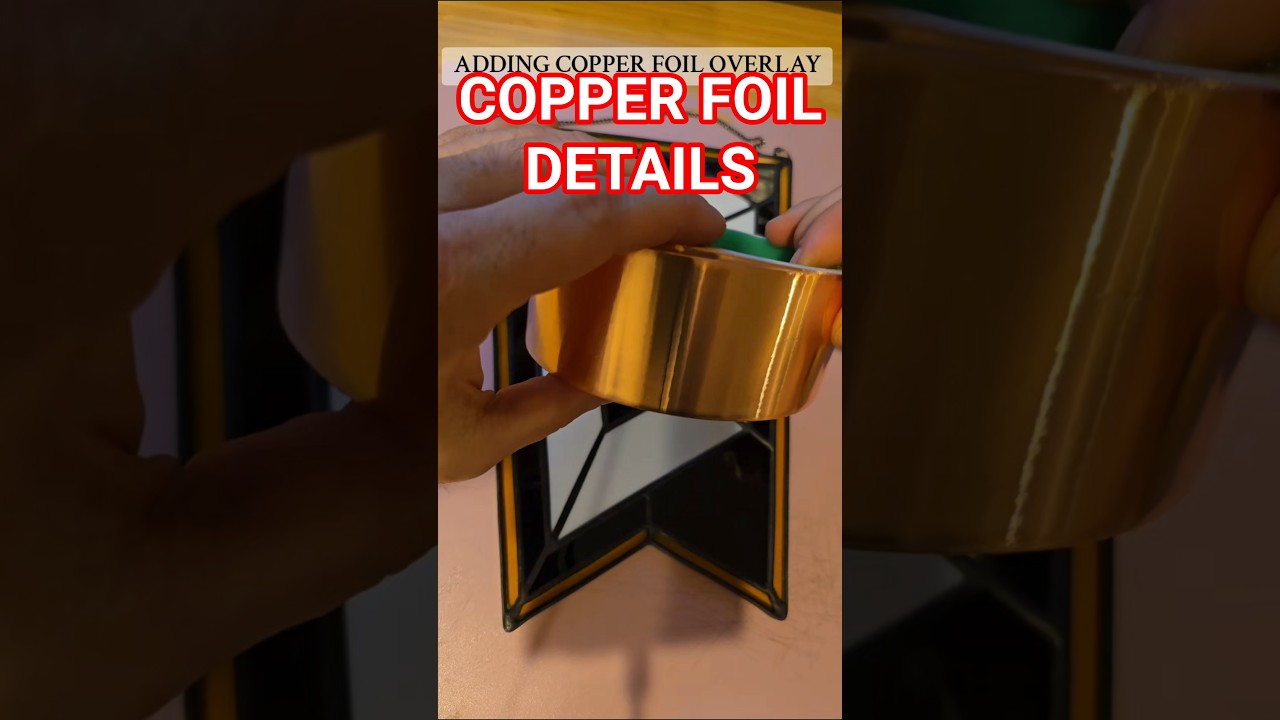 Adding Copper Doil Overlay Details to Stained Glass Art 