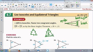 4.7 Use Isosceles and Equilateral triangles