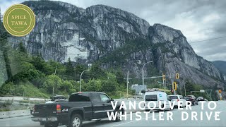 Driving the beautiful and scenic Sea to Sky Highway from Vancouver to Whistler