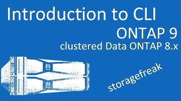 ONTAP 9  -  Introduction to Command Line (CLI)