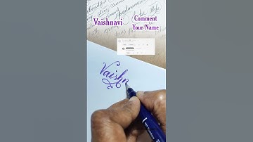 Vaishnavi #brushpen #signature #calligraphyforbeginners #calligraphyloverwithcalligraphypen