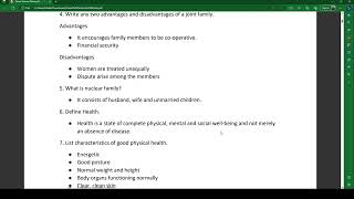 Lesson 3  Family Health and Security