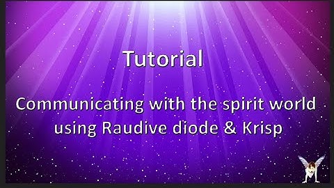 Updated tutorial. Contacting the spirit world using Raudive diode & Krisp
